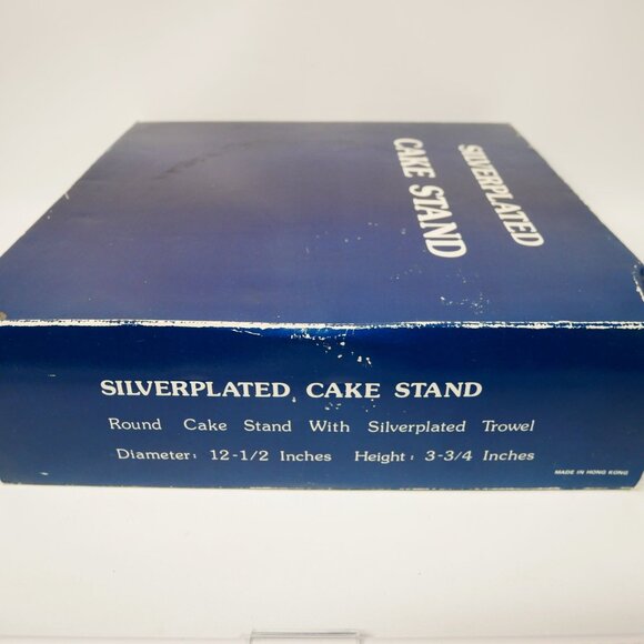 Silverplated Round Cake Stand 12.5" Diameter - Picture 2 of 9